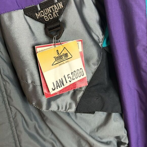 vtg mountain goat men’s multicolor lightweight nylon outerwear ski jacket M - Picture 5 of 14